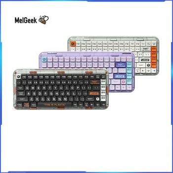 Melgeek Mojo84 Трехрежимная Клавиатура Беспроводная Механическая Клавиатура Bluetooth С Rgb Подсветкой Hotswap Прокладка Pc Gamer Пользовательские Подарки Pc Man