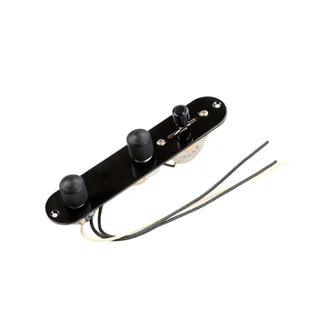 3-Полосная предварительно подключенная панель управления, Жгут проводов, ручки переключения запасных частей для гитары TL, черный