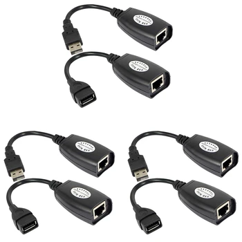 6X Удлинитель сетевого кабеля USB к RJ45 RJ 45 Удлинитель сетевого кабеля USB к усилителю сигнала сетевого порта
