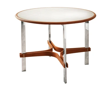Обеденный стол Starry Rock Plate Бытовой Небольшой прибор из массива дерева Современный Простой Круглый Французский обеденный стол и стул