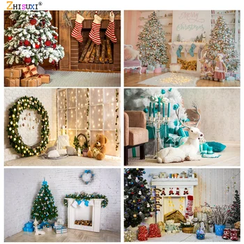 Рождественский фон для фотосъемки в помещении SHENGYONGBAO, рождественская елка, детские фоны для реквизита фотостудии HYD-02