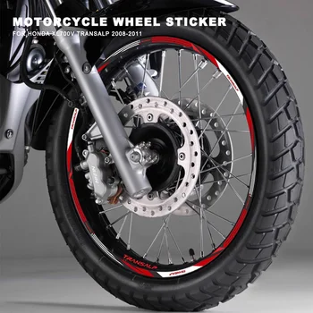 Наклейка на колесо мотоцикла, водонепроницаемая наклейка на ступицу, лента в полоску на ободе, 17 дюймов для Honda Transalp XL700V 700 2008 2009 2010 2011