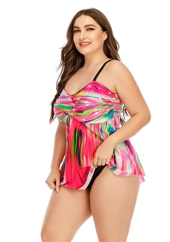 Плюс размер 5XL, купальники-двойки, купальник 2023, женское платье для плавания с эффектом пуш-ап + бикини с низкой талией, купальный костюм, пляжная одежда