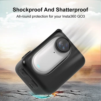 Для камеры Insta360 GO3 Силиконовый защитный чехол, нескользящий и устойчивый к падению, черный/синий/красный защитный чехол