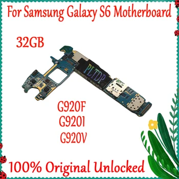 32 ГБ Материнская плата Для Samsung Galaxy S6 G920F G920V G920i Материнская плата Оригинальная Разблокированная Для Samsung G920F Логическая плата Хорошо Работает