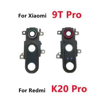 Для Xiaomi Mi 9T Pro, Redmi K20 Pro, стеклянная линза задней камеры с крышкой, держатель рамки, запасные части
