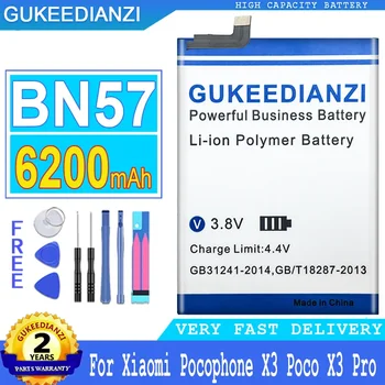Аккумулятор GUKEEDIANZI BN57 BN61 Для Xiaomi Pocophone X3 Poco Pro X3Pro Big Power Bateria