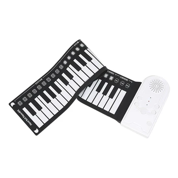 Ручное электронное пианино с 49 клавишами Портативное складное ручное пианино Электронное пианино для начинающих клавишных инструментов