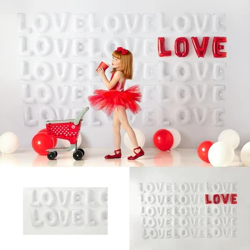 Современная любовь, фоны на День Святого Валентина, реквизит для фотосъемки детей и девочек, розовые воздушные шары, декорации, фоны