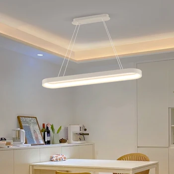 Белый 800/1000/1200 мм, современная светодиодная люстра для кухни, столовой, украшение дома в скандинавском стиле, Подвесные люстры на шнурах, светильники