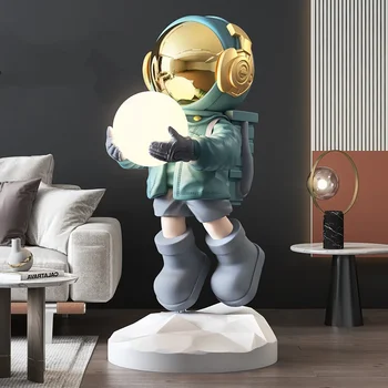 Статуя Астронавта Украшения Ручной работы Абстрактное Креативное Украшение для дома из смолы Скульптура Малыша