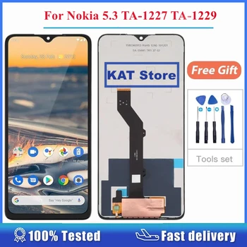 Для Nokia 5.3 TA-1227 TA-1229 TA-1223 TA-12234 ЖК-Дисплей С Сенсорным Экраном Дигитайзер Полная Сборка С Инструментами Для Ремонта