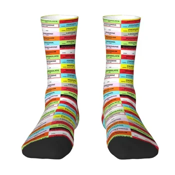 Забавные носки с 3D-принтом для мужчин, носки в стиле унисекс, удобные теплые носки, медицинская медсестра, лекарство для анестезии, attro crew so