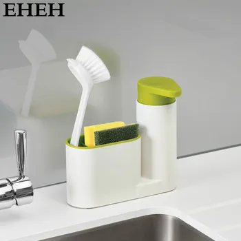 EHEH Портативный пластиковый дозатор жидкого мыла для раковины, набор для уборки, аксессуары для ванной комнаты для кухни, мыльный насос, коробка в комплекте