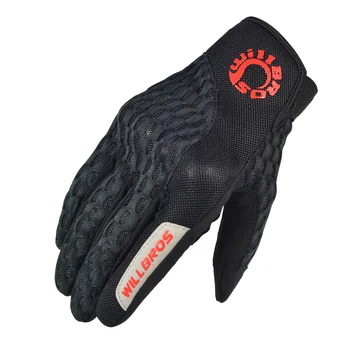 Willbros GK 243 Защитные охлаждающие сетчатые перчатки для мотоцикла, скутера, уличного велоспорта, черные