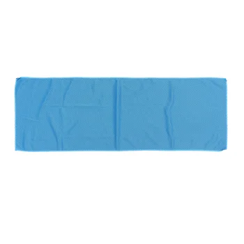 Охлаждающее полотенце из микрофибры Ice Scarf для спортивной йоги 28x83 см (светло-голубой)