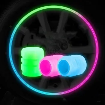 Новые универсальные крышки клапанов автомобильных шин, люминесцентные крышки штока клапанов шин для автомобиля Porsche