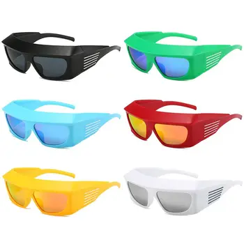 Винтажные очки 2023 года, Новые спортивные солнцезащитные очки в стиле хип-хоп, оттенки Y2K, Солнцезащитные очки в стиле стимпанк.