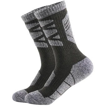 Зимние мужские теплые лыжные носки из хлопка с подушечками для прогулок на свежем воздухе, походные носки, толстые спортивные термоноски