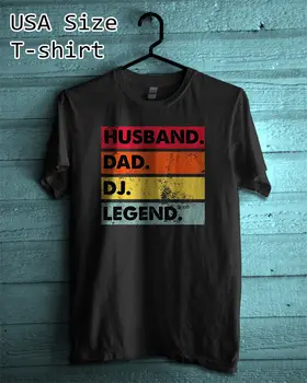 Новая футболка Husband Dad DJ Legend, музыкальная футболка Father's Days, размер США S - 5XL, длинные рукава