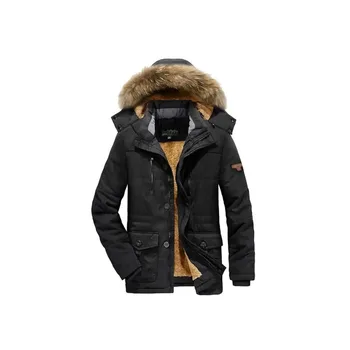 мужская куртка с хлопковой подкладкой, спортивное зимнее теплое пальто с капюшоном, модная повседневная утолщенная морозостойкая одежда, парка больших размеров