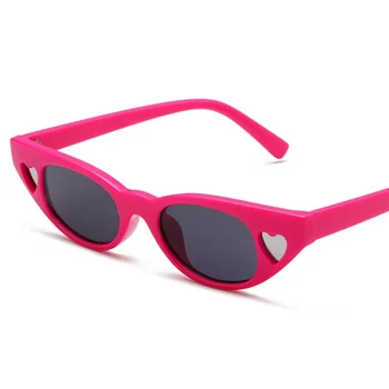 Винтажные женские солнцезащитные очки Cateye Love Heart Модные солнцезащитные очки Cat Eye Женские Фирменные оттенки