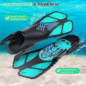 Профессиональные ласты для подводного плавания Для взрослых, Регулируемая Мужская и Женская обувь для плавания, Тренировочный Силиконовый флиппер для подводного плавания с маской и трубкой