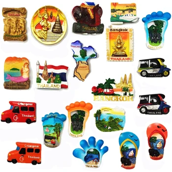 Таиланд Магниты на холодильник, сувениры из смолы, Магнитные магниты для холодильника, украшения для дома, Бангкок, Чиангмай, подарки ручной работы