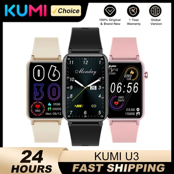 KUMI U3 1,57 дюймовые Смарт-Часы Спортивные Фитнес-Пульсометр Монитор Кислорода В Крови IP68 Водонепроницаемые Женские Смарт-Часы для IOS Android