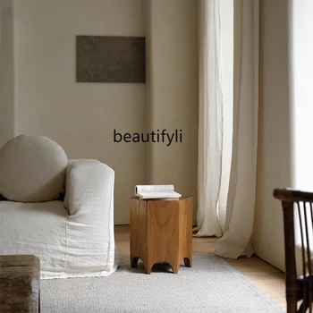 Журнальный креативный диван-пень, Приставной столик из массива дерева, брусок дерева Или камня, Прикроватный табурет в японском стиле, Бесшумная мебель в японском стиле