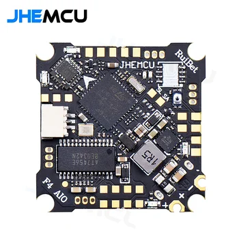 JHEMCU Ruibet F4AIO F411 Контроллер полета BLHELIS 12A 4в1 ESC 1-2 S 25,5X25,5 мм для RC FPV-системы Фристайл Tinywhoop Cinewhoop Дрон