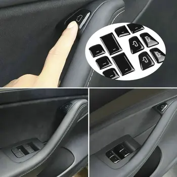 Наклейка для отделки салона автомобиля, кнопка открытия окна, кнопка открытия двери, декоративная наклейка для Tesla Model 3, модель Y 2017-2022 гг.