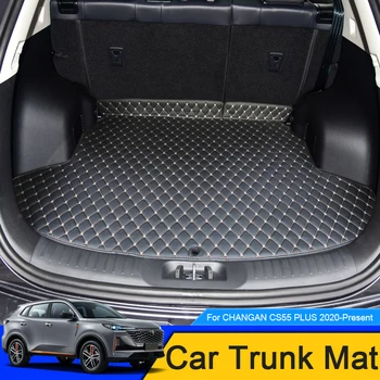 1 шт. Защитные коврики для багажника автомобиля CHANGAN CS55 PLUS 2020-2025, водонепроницаемые, не загрязняющие автомобильные кожаные коврики на заказ, автомобильные аксессуары