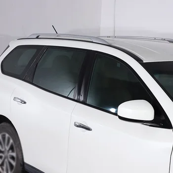 Для Nissan Pathfinder 2013-2018 PC Черная автомобильная дверь, окно, центральная накладка на стойку B, наклейка на накладку, автомобильные аксессуары