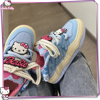Женская Спортивная обувь Sanrio Hello Kitty Y2K, Универсальная Обувь На Толстой Подошве, Kawaii Girls'Campus, Парусиновая Обувь Для Занятий Спортом На Открытом Воздухе, Подарок
