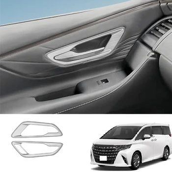 Для Toyota Alphard 40 Серии 2023 + Внутренняя дверная панель чаши, Внутренняя ручка, Защитная крышка, Детали интерьера, Серебристый RHD