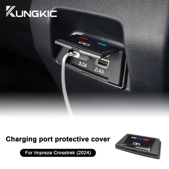 для Subaru Crosstrek 2024 Для Impreza 2024 Автомобильный задний порт зарядки USB защитная розетка пылезащитный чехол ABS Аксессуары для интерьера