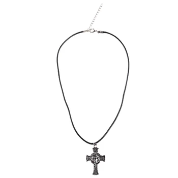 Ретро Металлическое ожерелье с распятием Иисуса Христа, Религиозная христианская цепочка, колье с шипами, ювелирный подарок, Прямая поставка