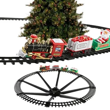 Рождественский набор электропоездов, Подвесные подвески на Рождественской елке, собранные игрушки для мини-поездов, Забавные украшения для электрического железнодорожного вагона