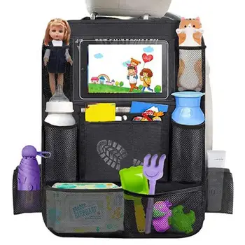 Органайзер на заднем сиденье автомобиля с держателем для планшета, Автокресло с 9 карманами для хранения в путешествиях, детский контейнер для хранения вещей в путешествиях