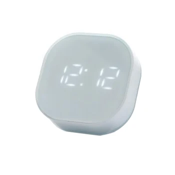 Квадратный Бесшумный Прикроватный будильник USB Интеллектуальное измерение температуры Магнитное притяжение Декор стола