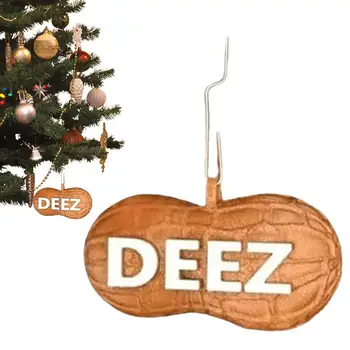 Украшение Deez Nuts Арахисовая Подвеска Уникальное Арахисовое Подвесное украшение для Рождественской елки 2D Плоское Забавное Новенькое украшение