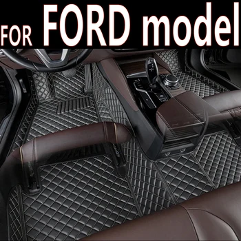 Кожаные Автомобильные Коврики Для FORD Falcon XR6 XR8 Fiesta Focus C-MAX fusion Mondeo Ⅲ Ⅴ Taurus 2022 2023 Автомобильные Аксессуары