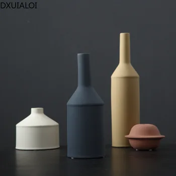 Креативная цветочная композиция украшение вазы современная керамическая модель дома ручной работы украшение для дома DXUIALOI