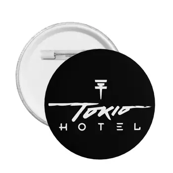 Логотип Tokio Hotels, Музыкальная рок-группа, кнопки на спине для джинсов, значки, броши, Пинбэк