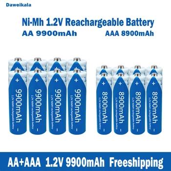 Оптовые продажи никель-водородных аккумуляторных батарей AA + AAA1.2V, микрофонов KTV большой емкости 9900 мАч и батареек для игрушек