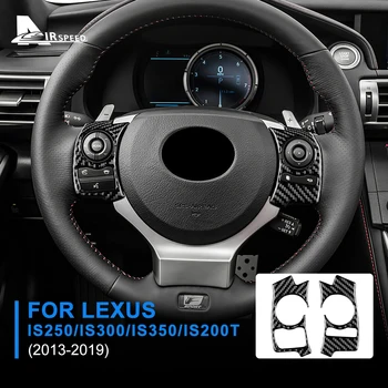 Наклейка AIRSPEED Для Lexus IS250 300 350 200T 2013-2019 Из Настоящего Углеродного Волокна, Рамка Кнопки Рулевого Колеса Автомобиля, Аксессуары Для Интерьера