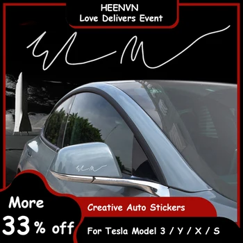 Heenvn 2023 Фирменная Автомобильная Наклейка Илона Маска Для Tesla Model S 3 X Y Аксессуары Креативные Автомобильные Наклейки Model3 Автомобильные Наклейки