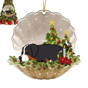 Украшение автомобиля для Спящей Собаки Акриловый Набор Рождественских украшений для Спящей Собаки Подвесные Украшения Для Дверей Спальни в машине