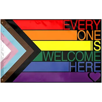Флаг гордости Флаг гей-прайда Флаг ЛГБТ Радужные флаги с латунными люверсами Нейлоновый наружный Водонепроницаемый баннер размером 3x5 футов